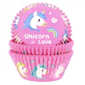 Muffinsformer - Hot Pink - Unicorn Love - 50-pakning