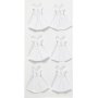 Klistremerker - hvite - kjole - størrelse 35x31 mm - 6 stk Klistremerker - hvite - kjole - størrelse 35x31 mm - 6 stk