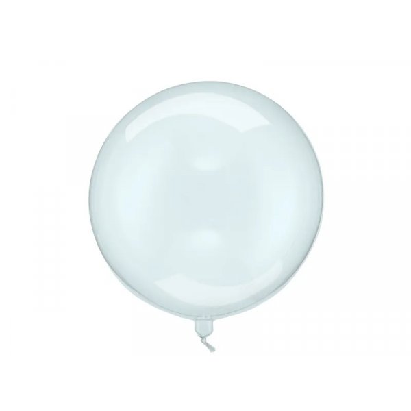 Rund ballong - Gjennomsiktig blå - 40 cm Rund ballong - Gjennomsiktig blå - 40 cm