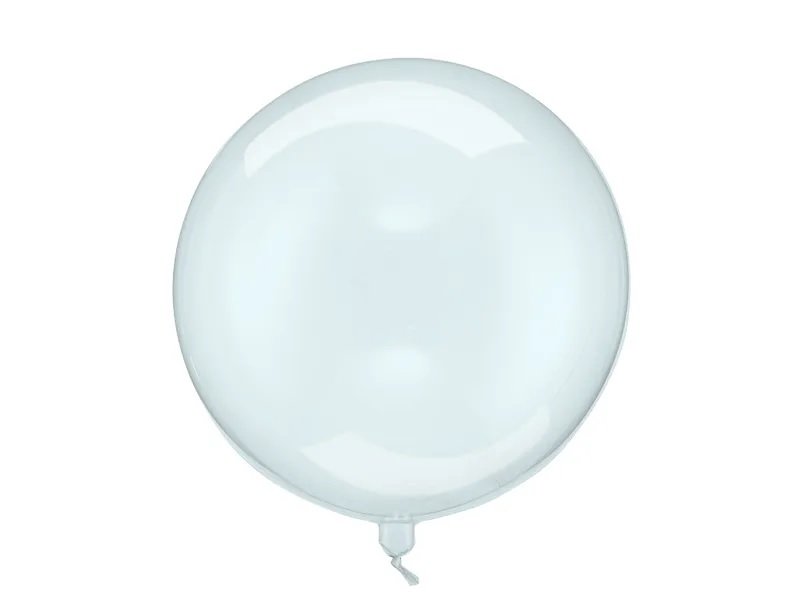 Rund ballong – Gjennomsiktig blå – 40 cm – Gjennomsiktig, Ensfargede ballonger, Ballonger