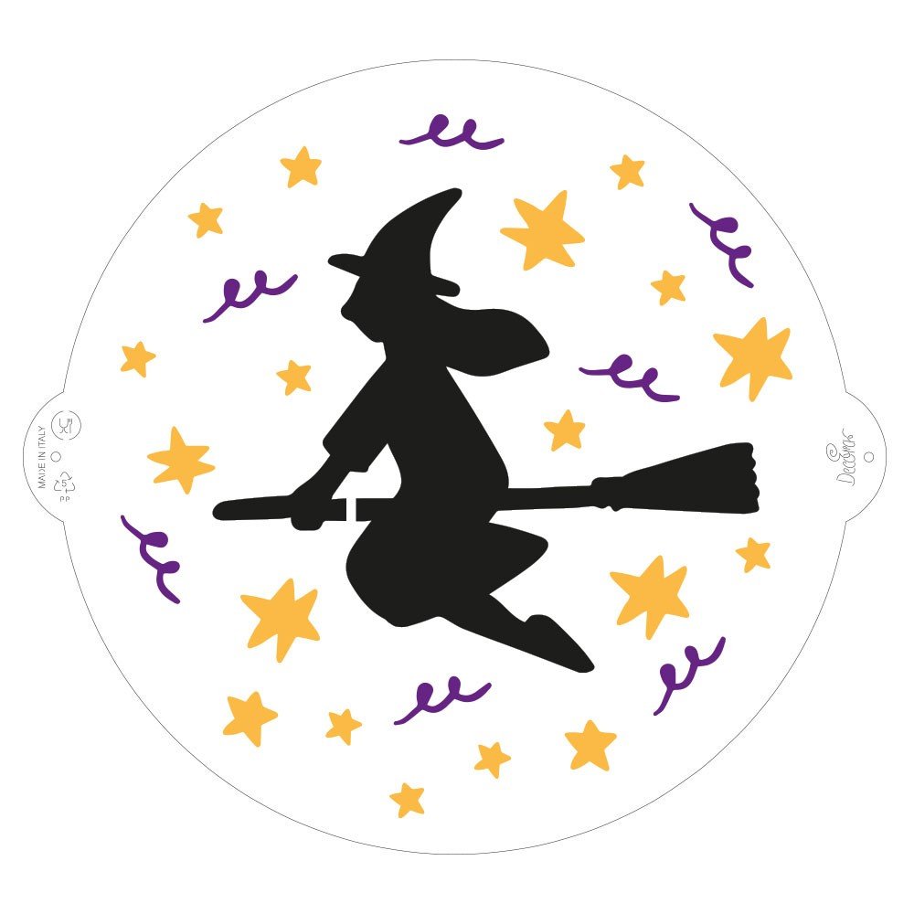 Sjablon – Heks – 25 – cm – Halloween – Halloween-baking, Halloween