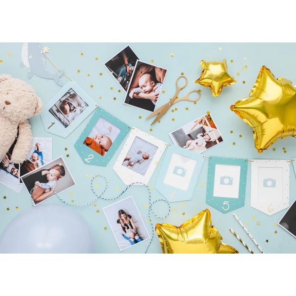 Fotogirlander - Hval - Blå/Gull Fotogirlander - Hval - Blå/Gull