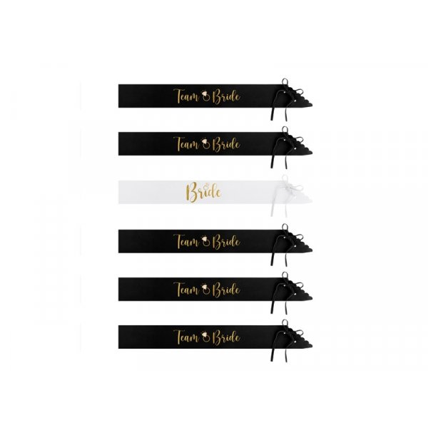 Bnd - Brud & Teambrud - Svart/Hvit - 6-pakning