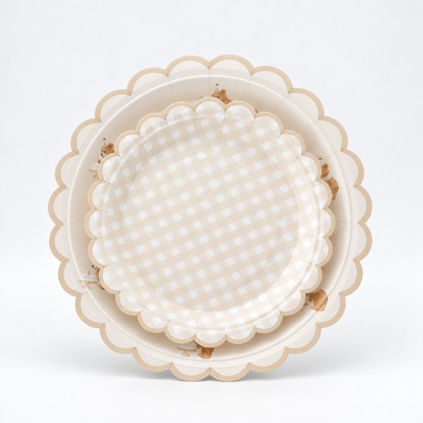 Papptallerkener - Bursdagsbj�rn - 17 cm - Lavendelbl� - 8-pakning