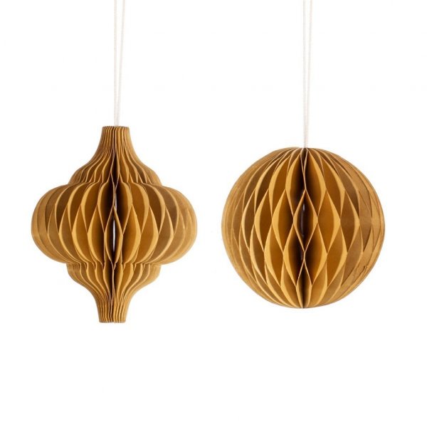 Julgranskulor - Honeycomb - Natur