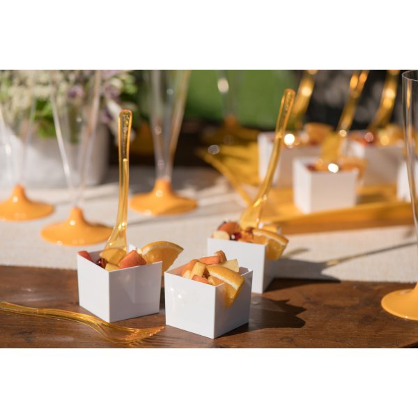 Mingle tilbehr - Mini snackbiter hvite 6cl - 15-pakning