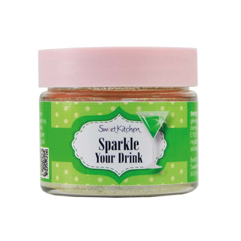 Drikkeglitter - Sparkle Your Drink - Grønn - SweetKitchen - 10 g - Andre ingredienser