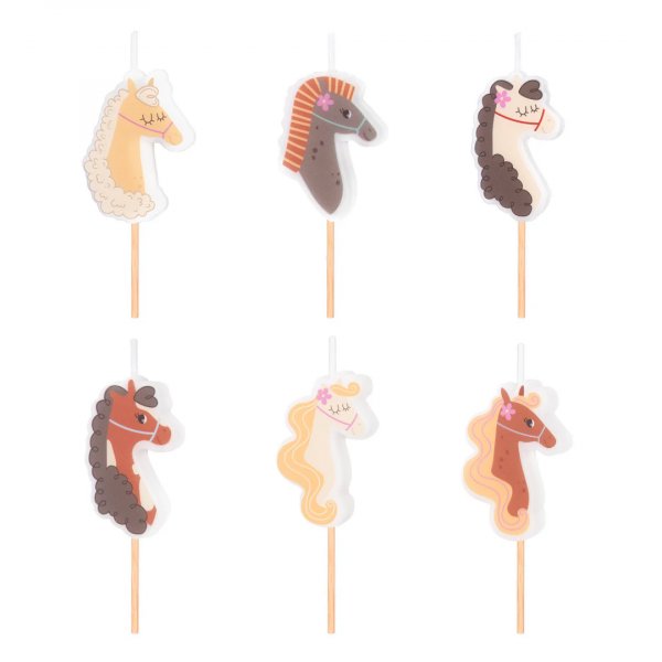 Kakelys - Hestefest - 6 stk Kakelys - Hestefest - 6 stk