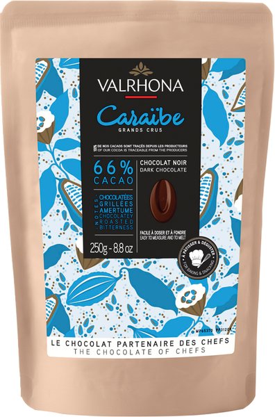 M�rk sjokolade - Caraibe - 250g - Valrhona