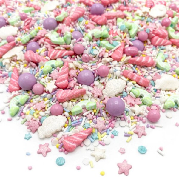 Strøsselmiks - Happy Sprinkles - Men først, enhjørninger - STOR BOKS 180 g Strøsselmiks - Happy Sprinkles - Men først, enhjørninger - STOR BOKS 180 g