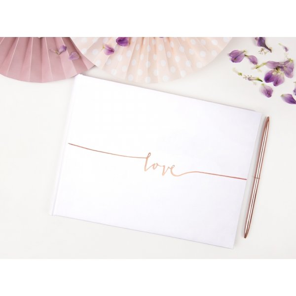 Gjestebok - Kjærlighet - Rosegull Gjestebok - Kjærlighet - Rosegull