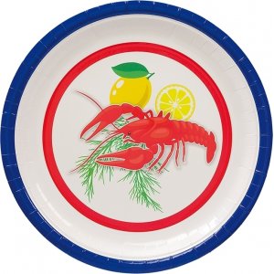 Papirtallerkener - Krepsfat - 8-pakning