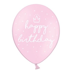 Ballonger - Babyrosa - Gratulerer med dagen - 6-pakning Ballonger - Babyrosa - Gratulerer med dagen - 6-pakning