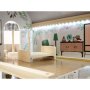 Dukkeskap LULILO FLORO boho med LED-belysning 78 cm tre