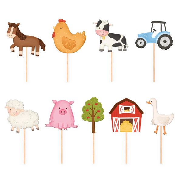 Kakepinner - Bondeg�rd - 9-pakning