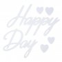 Selvklebende dekorasjon - Happy day - Hvit Selvklebende dekorasjon - Happy day - Hvit