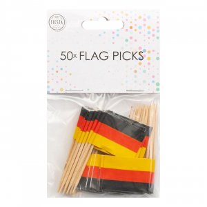 Partypicks Tyskland - Tyske flagg - 50-pakning Partypicks Tyskland - Tyske flagg - 50-pakning