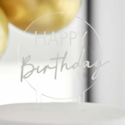 Cake Topper - Happy Birthday - Akryl