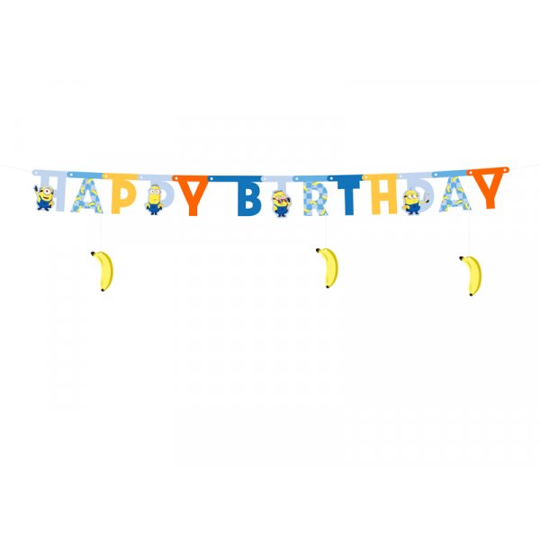 Gratulerer med dagen-banner Minions