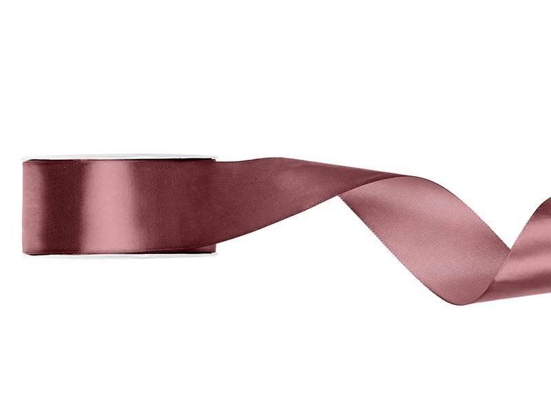 Satengbånd – Mørk rusten rosa – (Bredde: 38 mm) – 25 meter