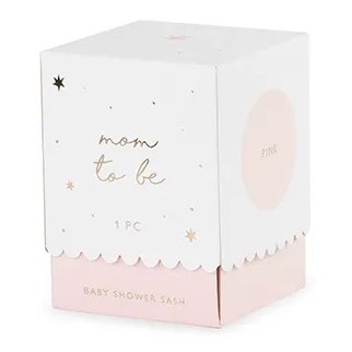 Bnd - Vordende mamma - Lys rosa/Gull