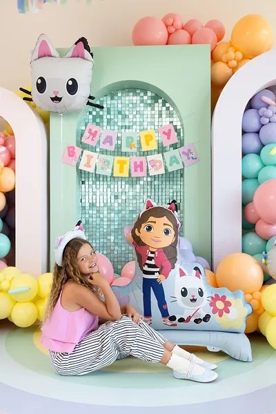 Folieballong - Gabbys dukkehus - Gabby og Pandy Paws - 92 x 90,5 cm Folieballong - Gabbys dukkehus - Gabby og Pandy Paws - 92 x 90,5 cm