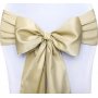 Stolsløyfer - 10-pakning - Sateng - Farge: Lys gull