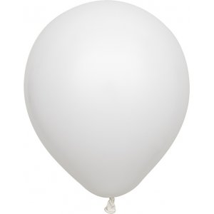 Miniballonger ensfarget - Premium 13 cm - Hvit