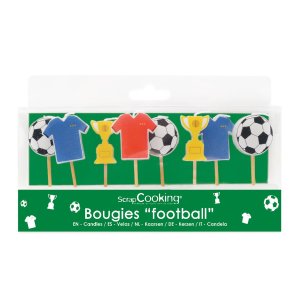 Kakelys - Fotball - Scrapcooking - 8 stk Kakelys - Fotball - Scrapcooking - 8 stk