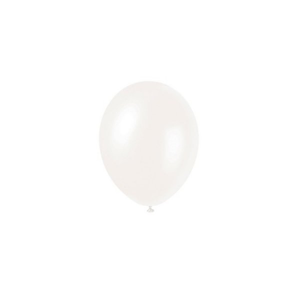 Ballonger - Metalliske - Hvite - 50 stk