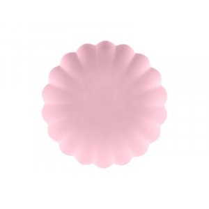 Gjenbrukbare tallerkener - Lys rosa - 4-pakning