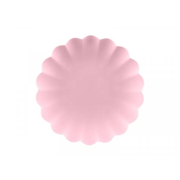 Gjenbrukbare tallerkener - Lys rosa - 4-pakning