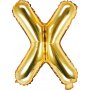 Bokstavballonger - Gull - 35 cm - Bokstav: X