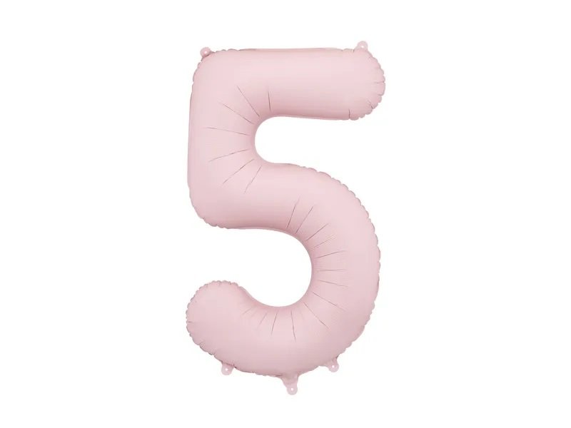 Tallballong – Lys rosa pastell – 86 cm – Tall: 5 – Tallballonger, Ballonger