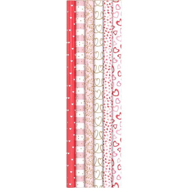 Gavepapir - Blandet - 6 ruller - 0,7x2m Gavepapir - Blandet - 6 ruller - 0,7x2m