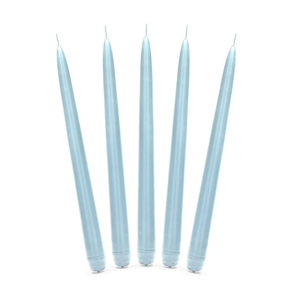 Stearinlys - 10-pakning - Matt lyseblå Stearinlys - 10-pakning - Matt lyseblå