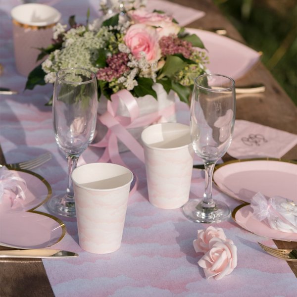 Bordløper - Skyer - Lys rosa Bordløper - Skyer - Lys rosa