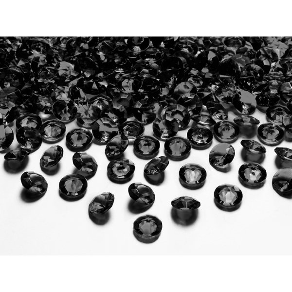 Diamantkonfetti - 12 mm - Svart