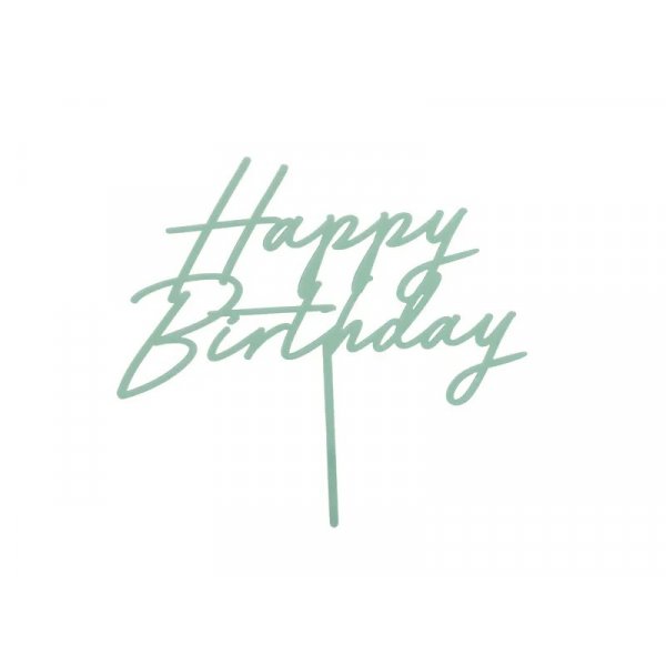 Kaketopper - Gratulerer med dagen - Akryl - Salvie