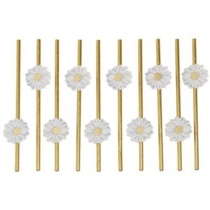 Suger�r - Gull med blomster - 10-pakning