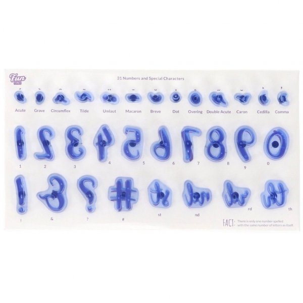 Stempel - PME Morsomme fonter - Tall og tegn