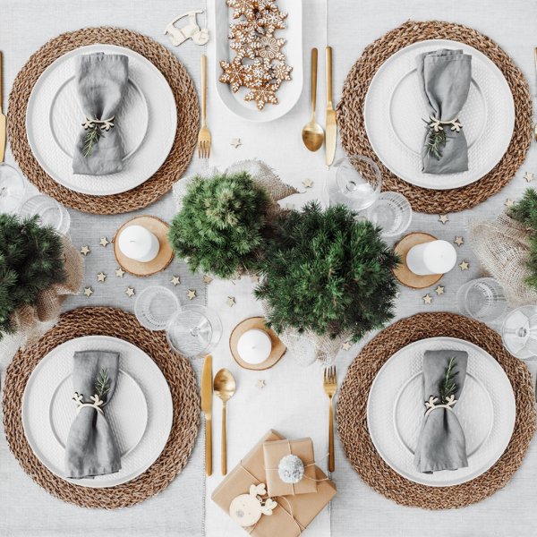 Serviettringer i tre - Reinsdyr - 6-pakning