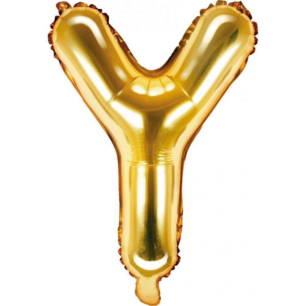 Bokstavballonger – Gull – 35 cm – Bokstav: Y – Bokstavballonger, Ballonger