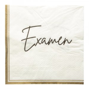 Servietter - "Konfirmasjon" - Hvit/Gull