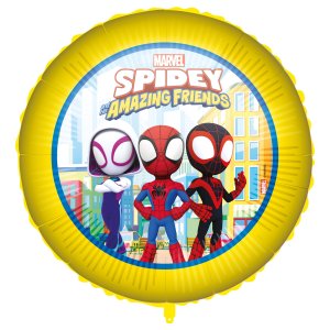 Folieballong - Rund - Spidey og hans fantastiske venner - 46 cm