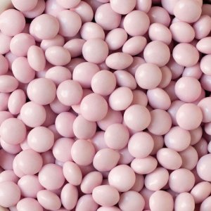 Melkesjokoladeperler/linser - Rosa - 80 g