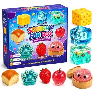 Squishy-sett - 8 favoritter - Mystery Fun Box med dumpling Squishy-sett - 8 favoritter - Mystery Fun Box med dumpling