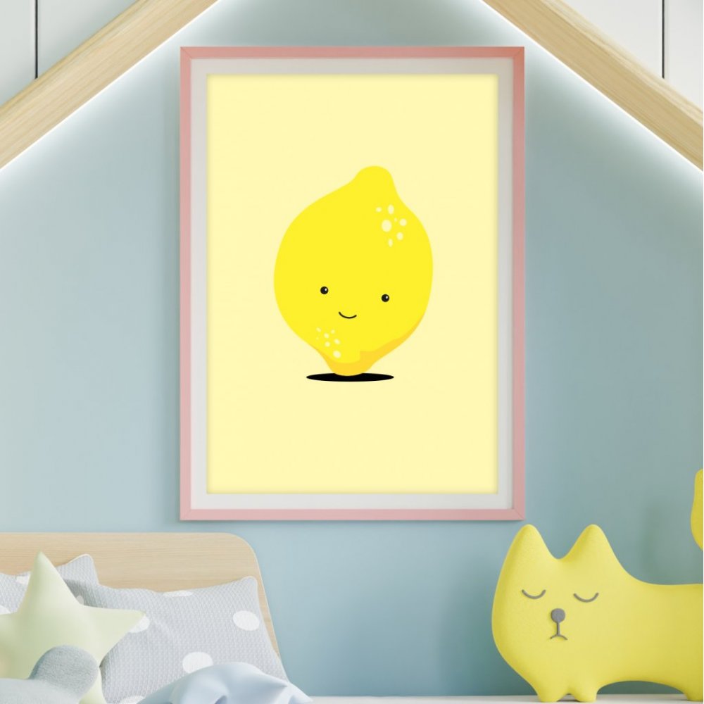 Plakat - Nydelig sitron - Størrelse: A3 (297 x 420 mm)