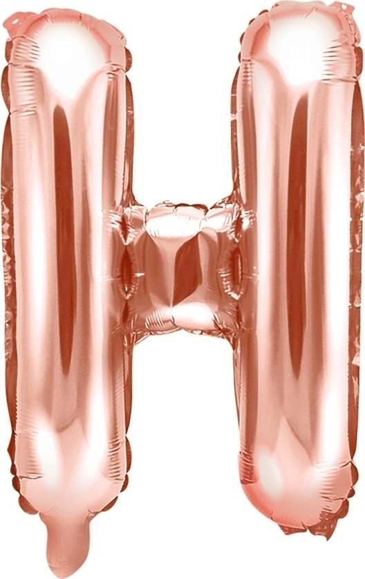 Bokstavballonger – Roségull – 35 cm – Bokstav: H – Bokstavballonger, Ballonger