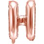Bokstavballonger - Rosgull - 35 cm - Bokstav: H